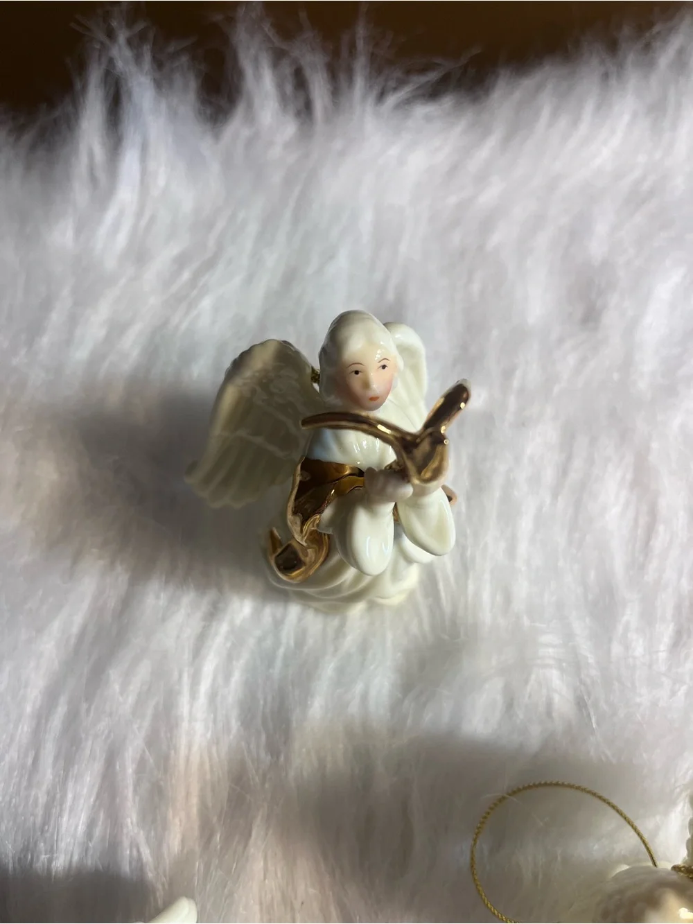 Dillards Porcelain Angel Ornament Set - set of 4